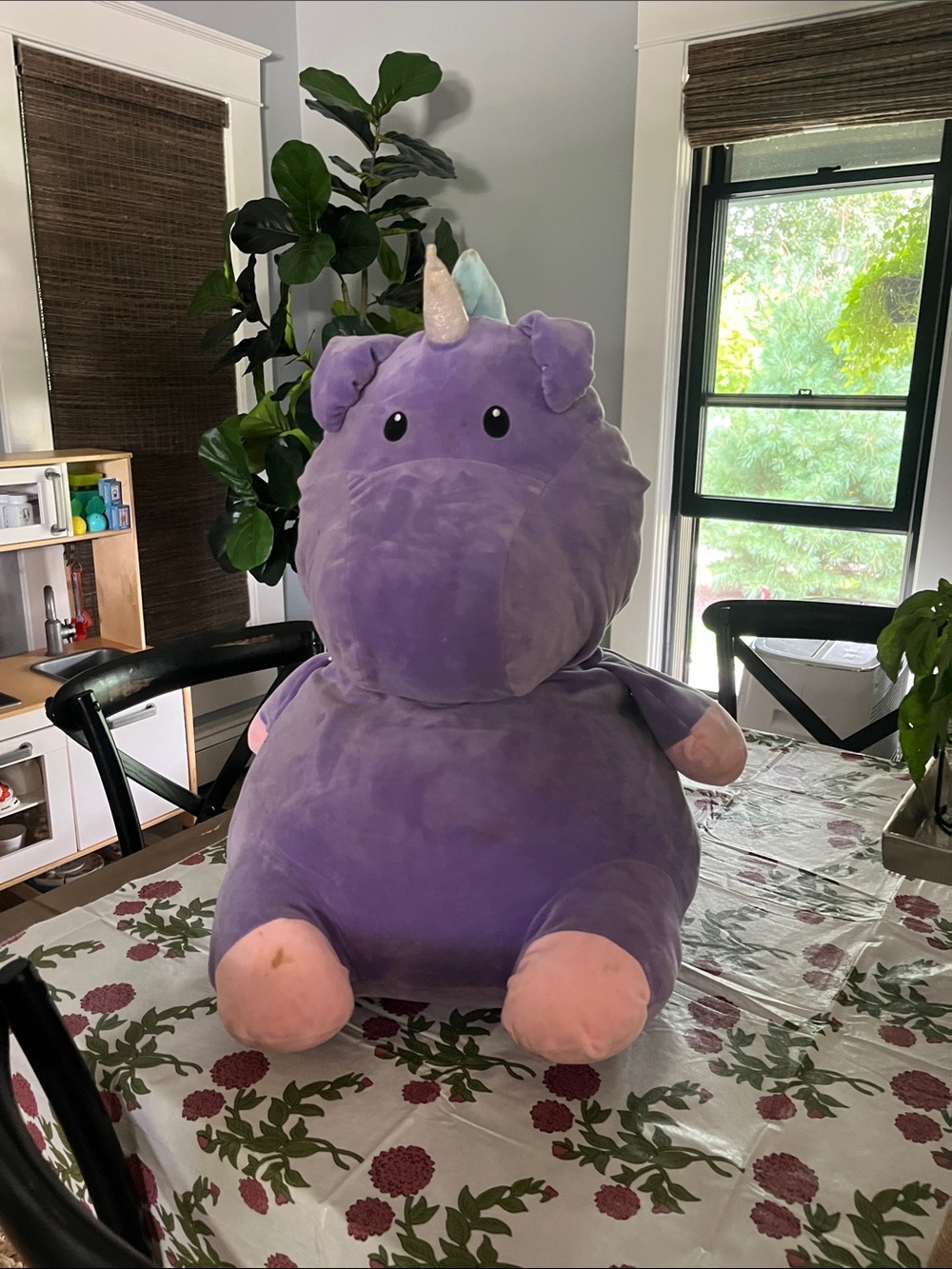 Jumbo Purple Unicorn Plush